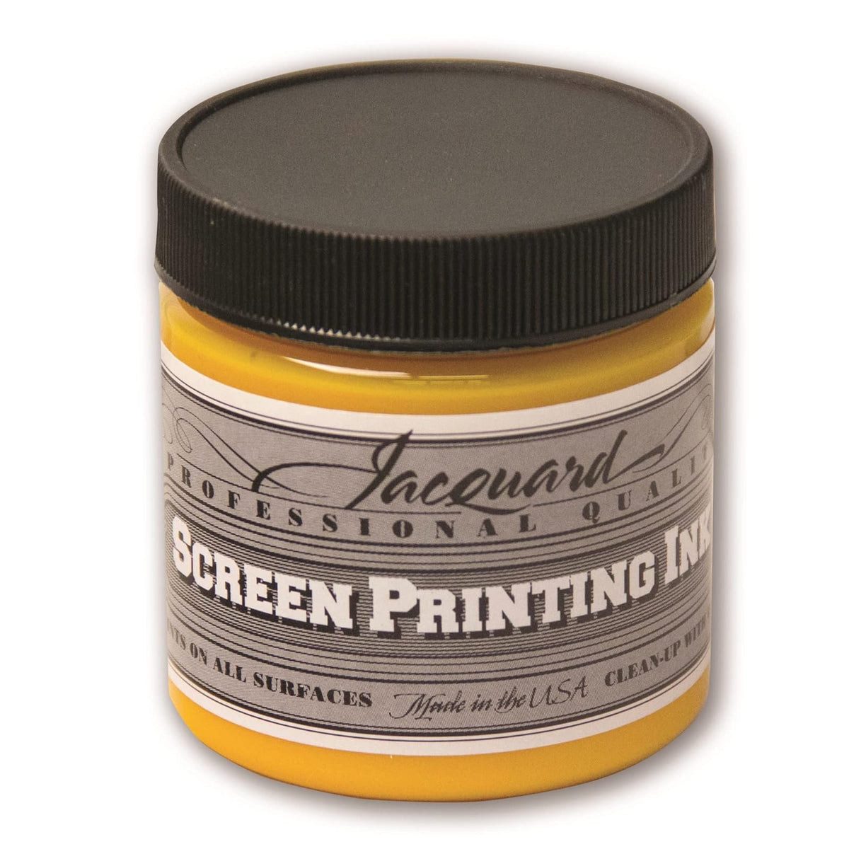 Jacquard Professional Screen Print Ink, Water-Soluable, 4oz Jar, Process Yellow (140)
