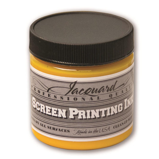 Jacquard Professional Screen Print Ink, Water-Soluable, 4oz Jar, Process Yellow (140)