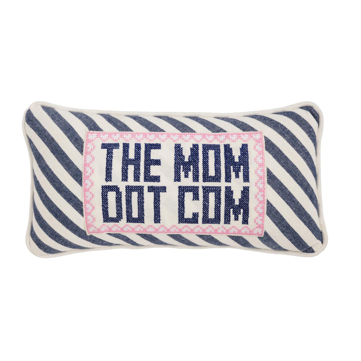 Mud Pie Pillow, 6" x 12", Navy