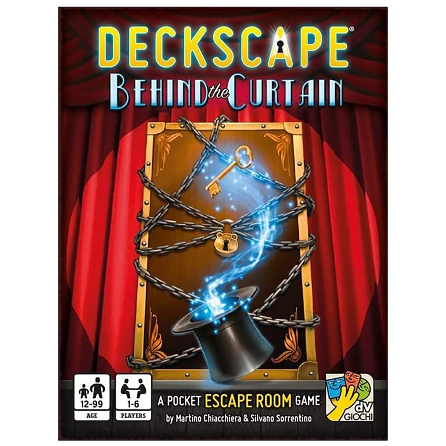 dV Giochi Deckscape: Behind The Curtain Card Game, Mixed Colours