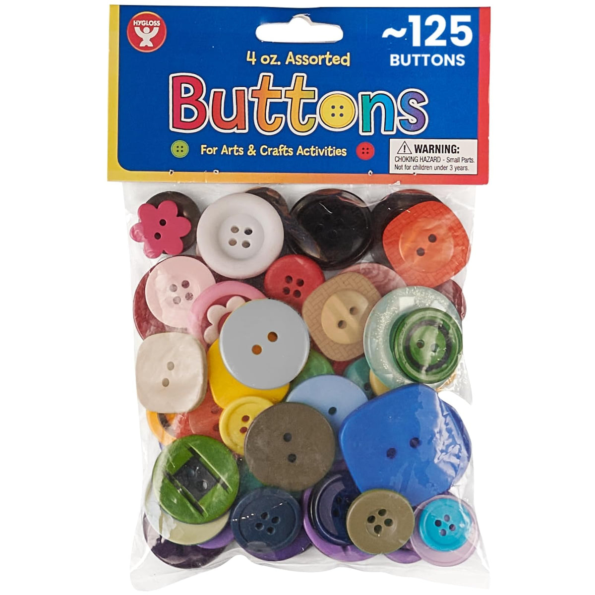 Hygloss Sewing Button, 4-Ounce, Assorted Mix
