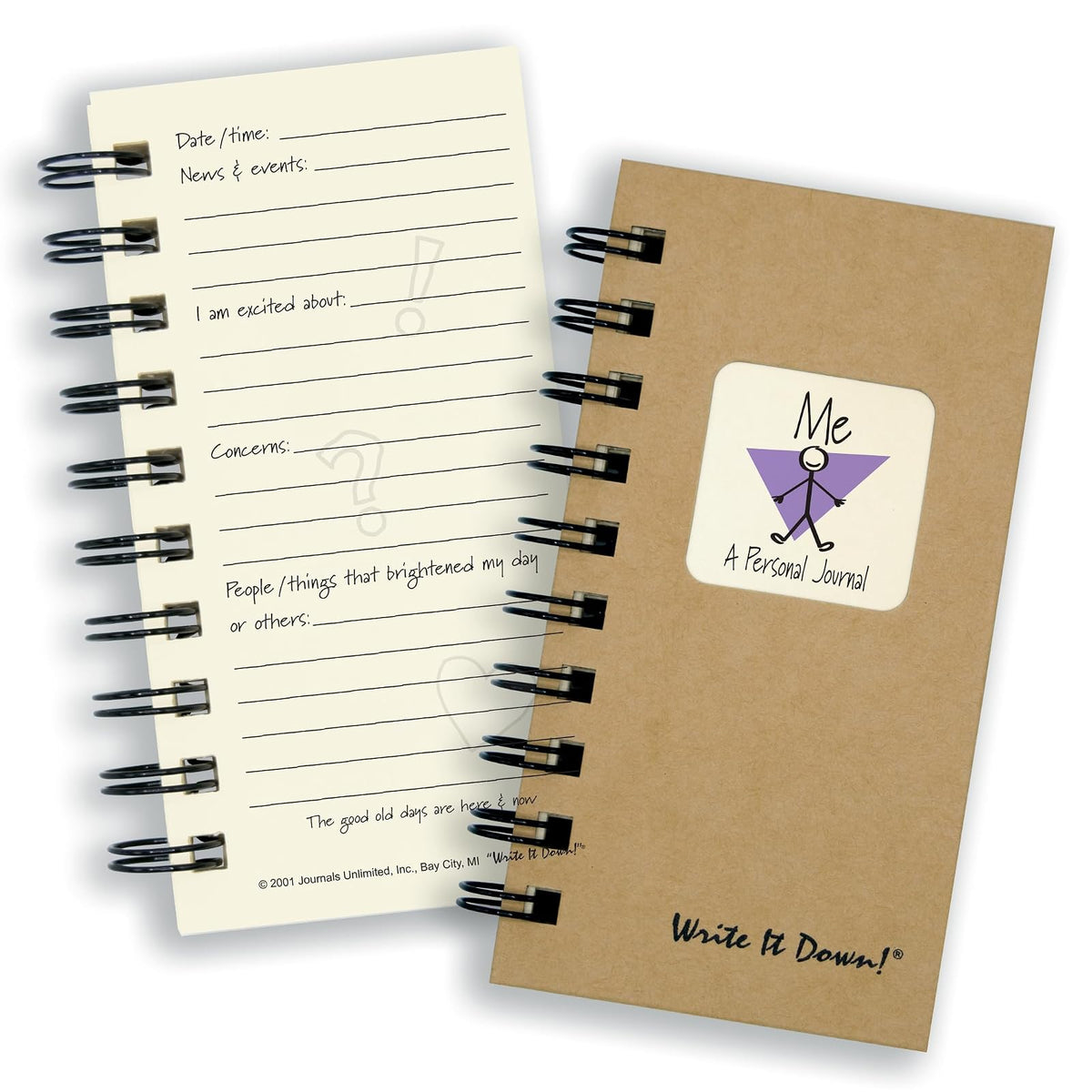 Write it Down Blank Book, Mini-size, Kraft Brown