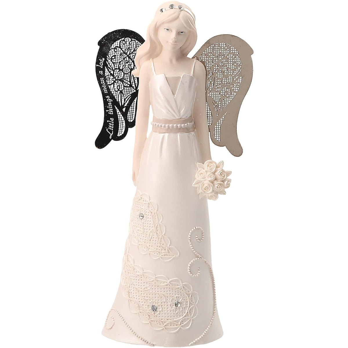 Pavilion Gift Company Figurine, 6", White, Silver