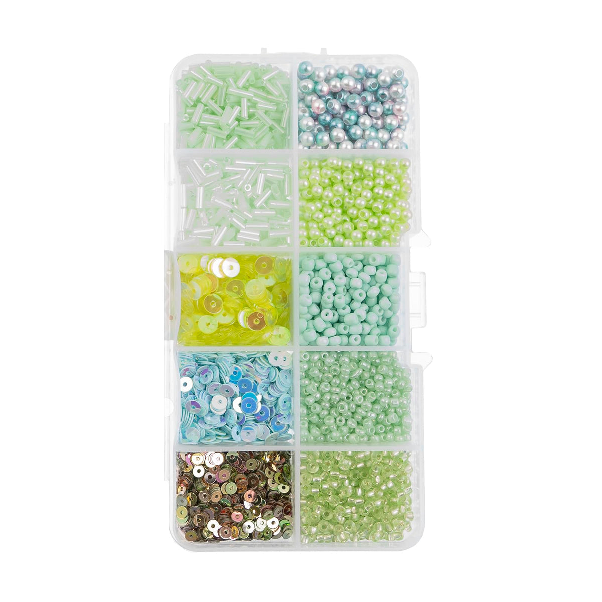 John Bead Craft Bead, 81 g, Light Green Palette