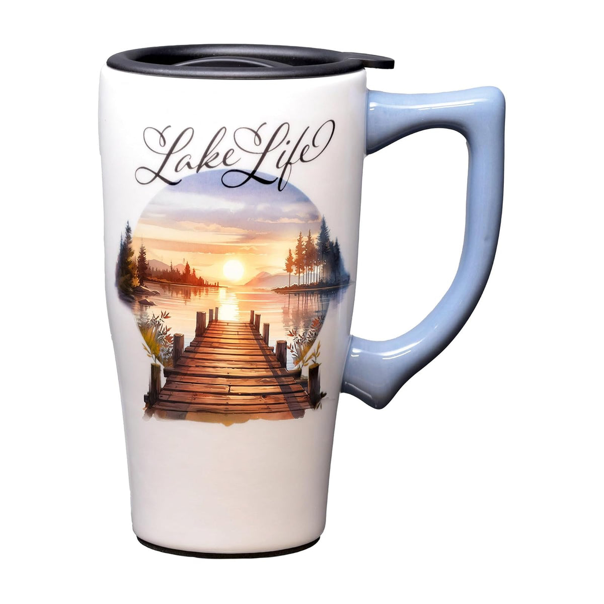 Spoontiques Drinking Cup, 18 Ounces, Lake Life