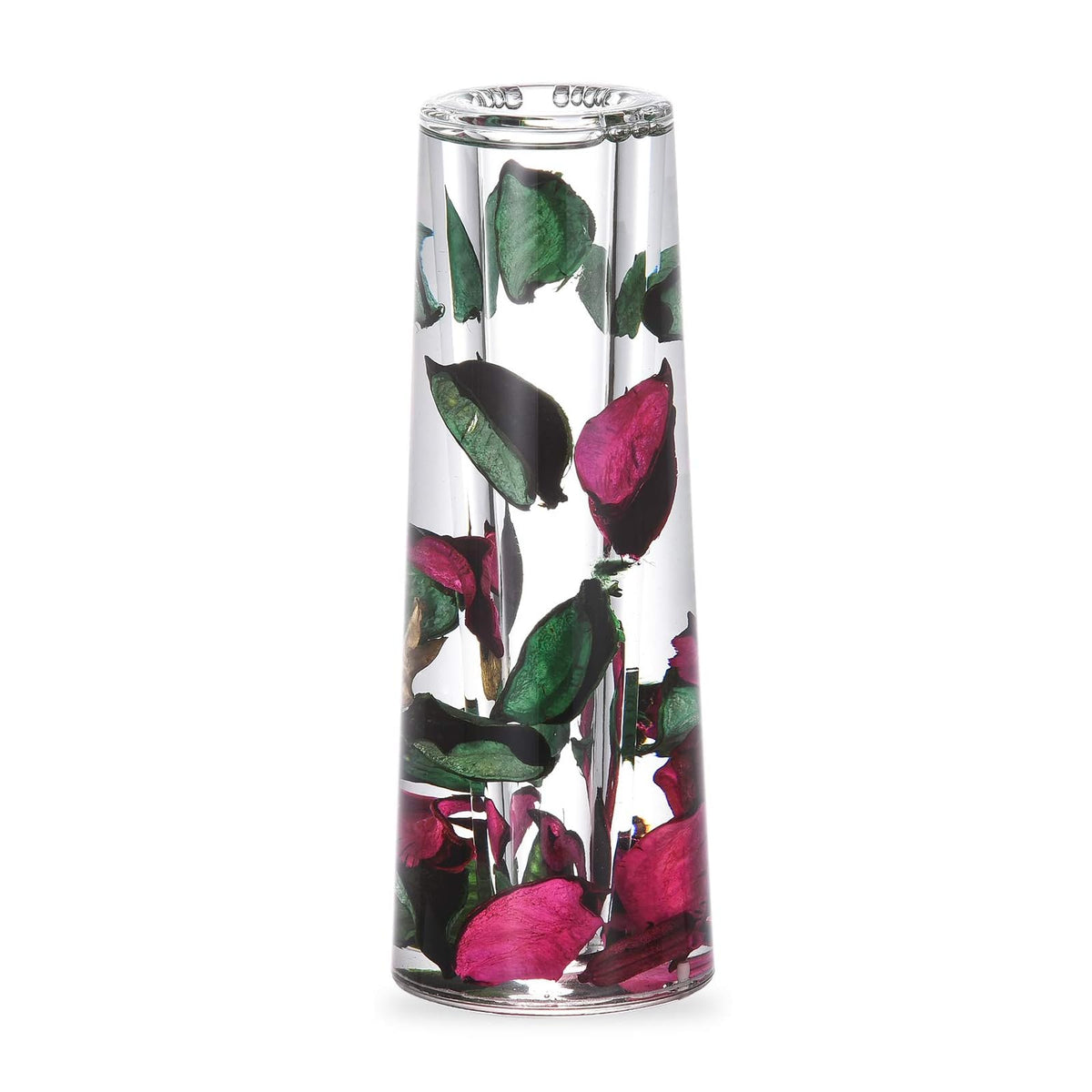 Locco Decor Vase, 3 x 3 x 7.5 inches, Leaf