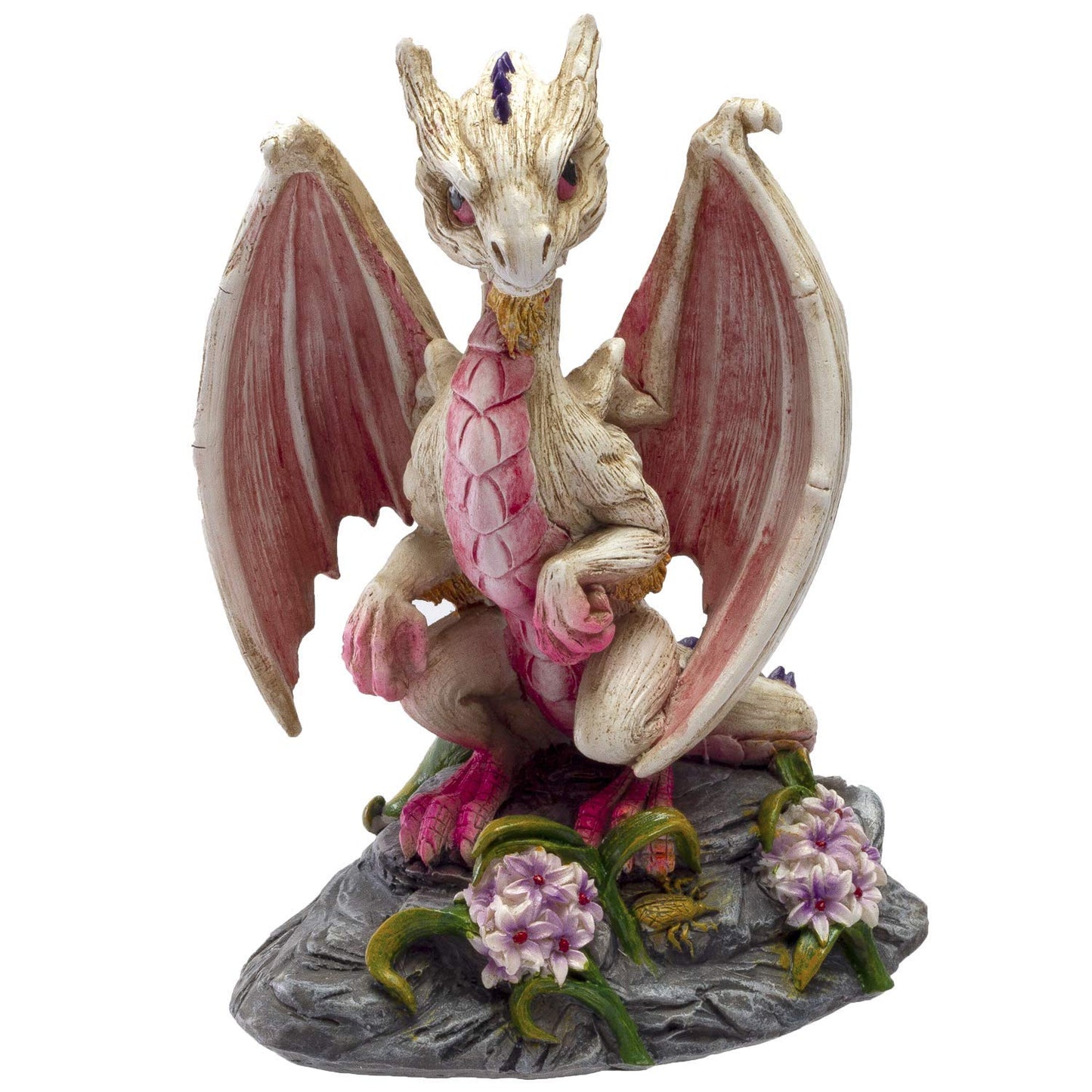 Pacific Trading Giftware Garlic White Dragon Resin Figurine