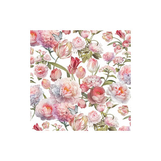 Paperproducts Design Disposable Napkin, 5x5 inches, Roses & Tulips