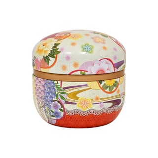 Urban Tokyo Food Storage Container, 3.5 Fluid Ounces, White Red Floral