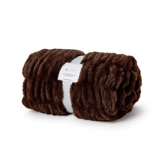 Two's Company Blanket, 60-Inch, Espresso Brown