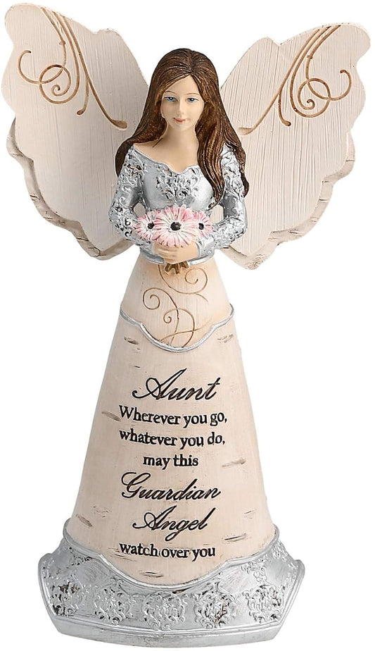Pavilion Gift Company Elements Aunt Guardian Angel Figurine 6 Purple
