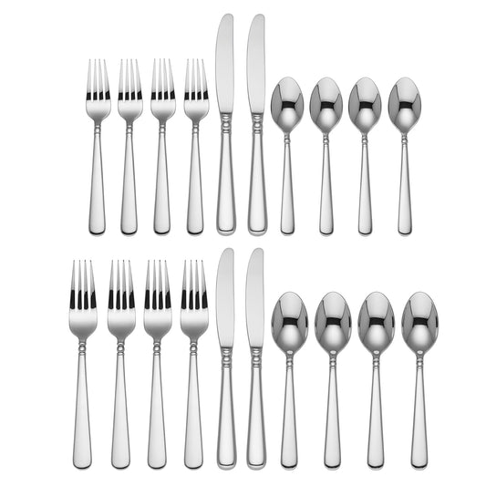 Lenox Pearl Platinum Flatware 20 Piece Set, Service for 4