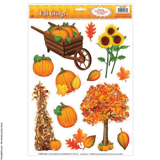 Beistle Fall Clings Party Accessory (1 count) (12/Sh)