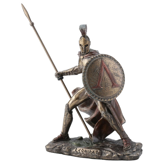 Veronese Design Veronese Leonidas Miniature Educational Game Playing Greek Warrior Statue 4 in H