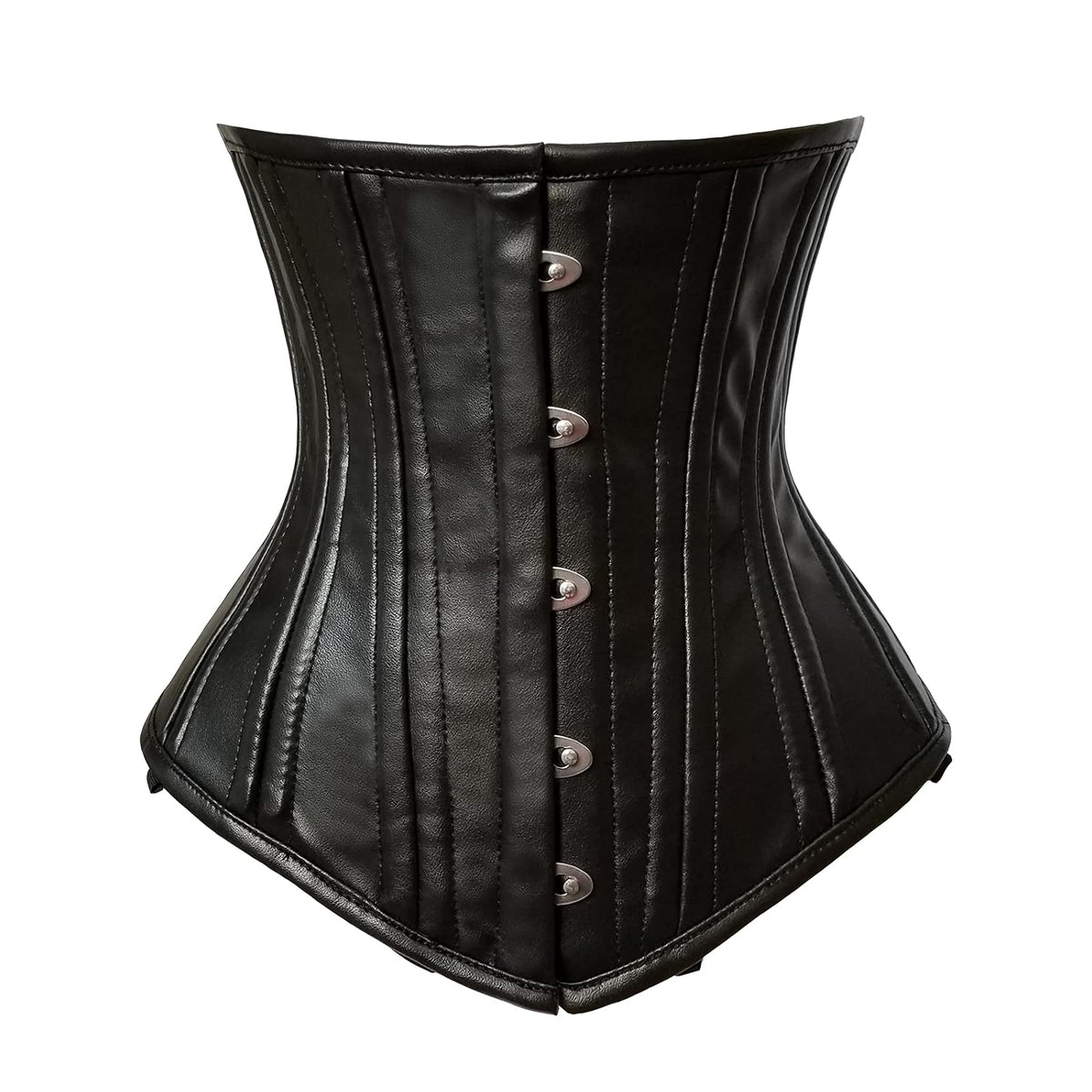 luvsecretlingerie Corset, Medium, Black Genuine Leather (Short Or Normal Torso-f