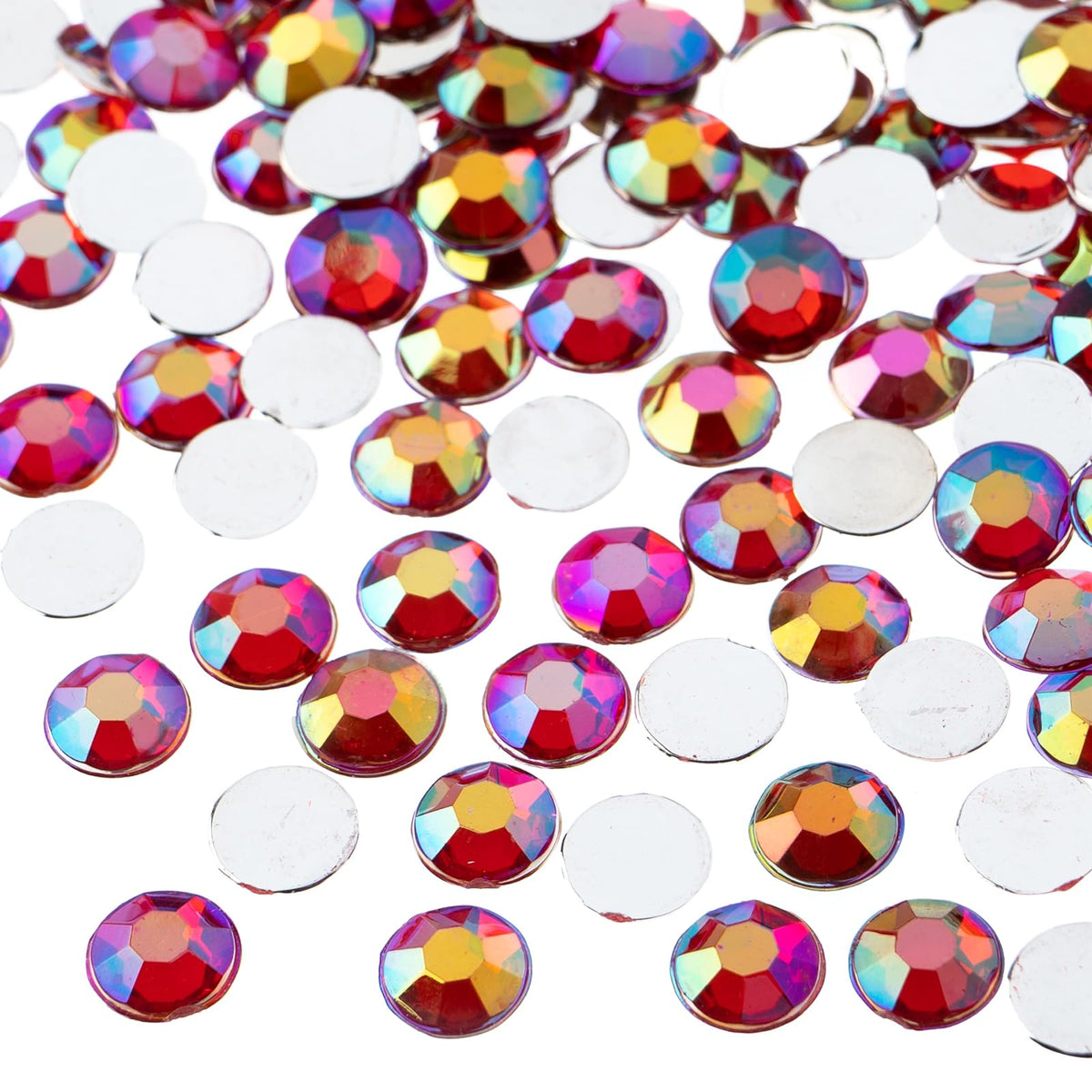 John Bead Craft Bead, 8mm (SS39), Red AB