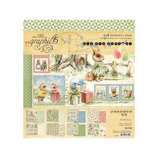 Graphic 45 Sheet Paper, 8x8 inches, Multi