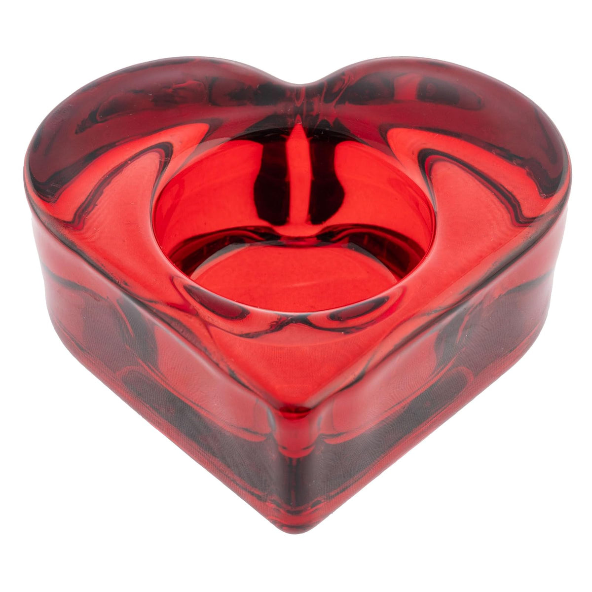 Karma Candle Holder, 3.25 inches x 3.25 inches x 1 inch, Red