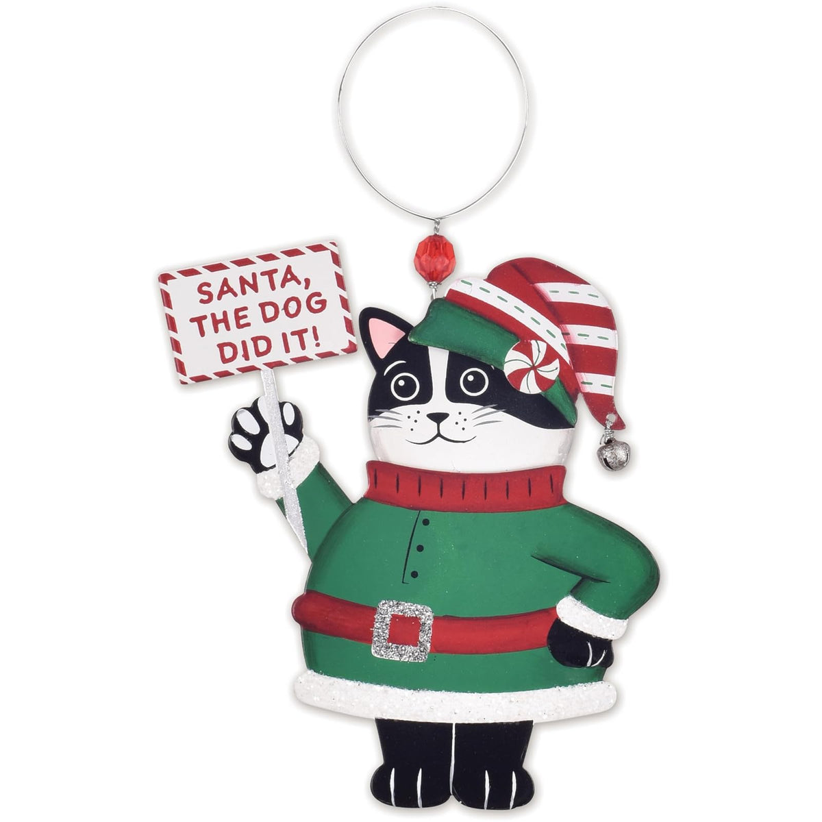 Sunset Vista Designs Hanging Ornament, 10 Inch, Green/Red