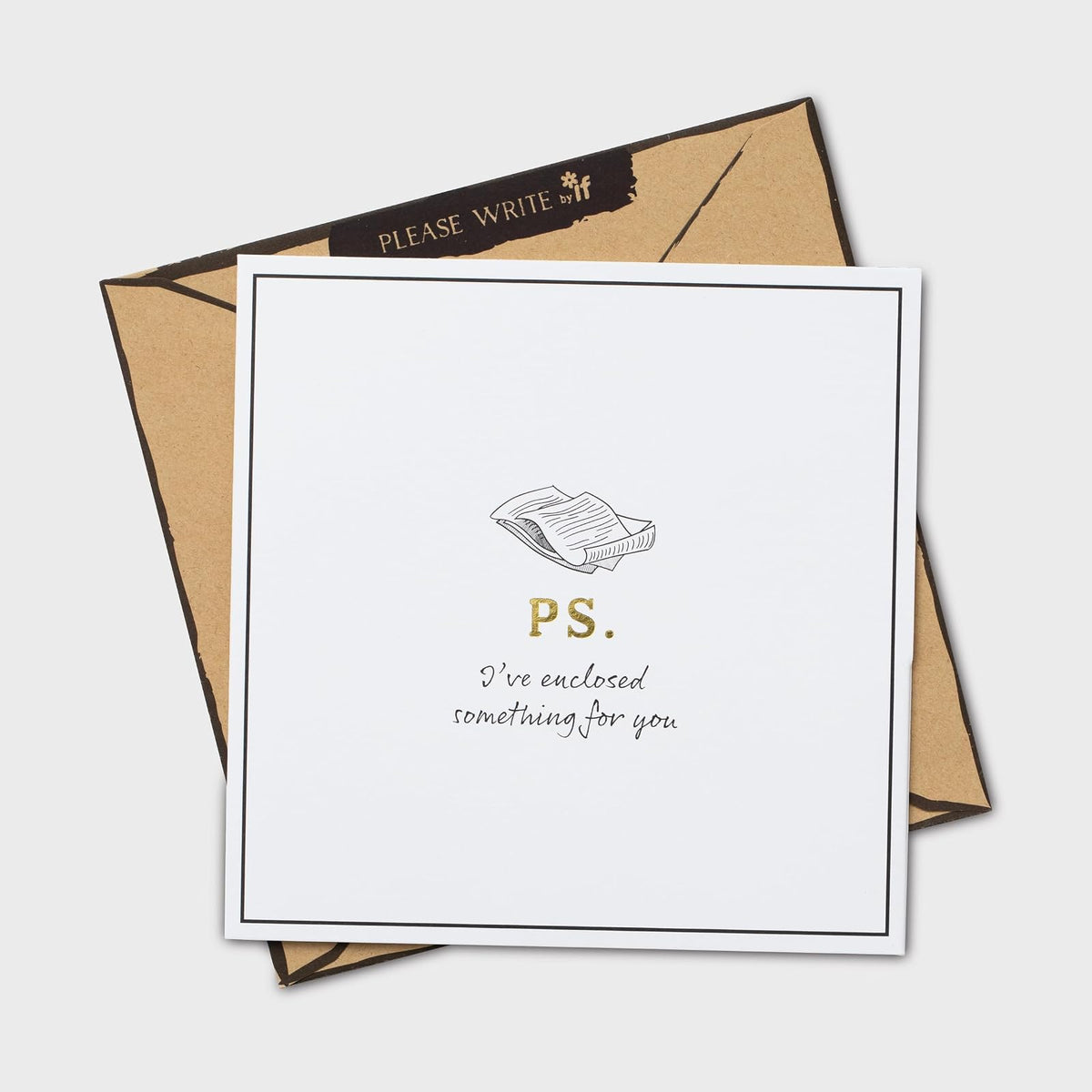 IF Greeting Card, Ivory, P.S.