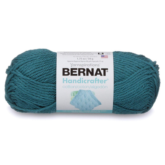 Spinrite Yarns (CA) Bernat Handicrafter Cotton-Solids Yarn, Teal