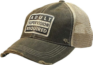 VINTAGE LIFE Hat, Adult Supervision Required (Black), Baseball
