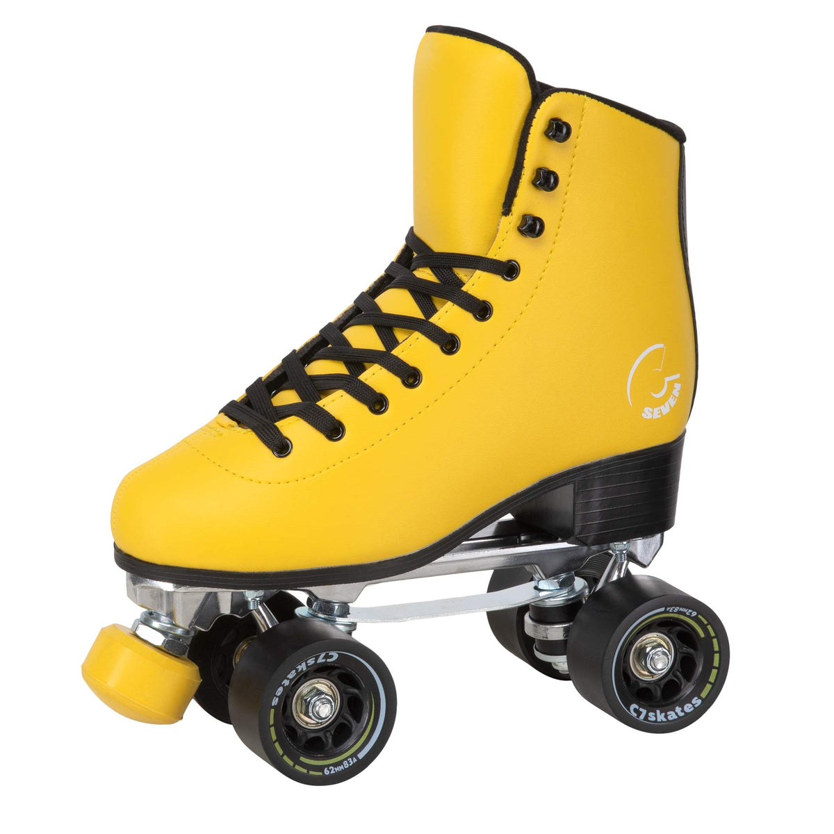 C SEVEN C7skates Dark Magic Quad Roller Skates (Queen Bee, Women's 7 / Youth 6 / Men's 6)