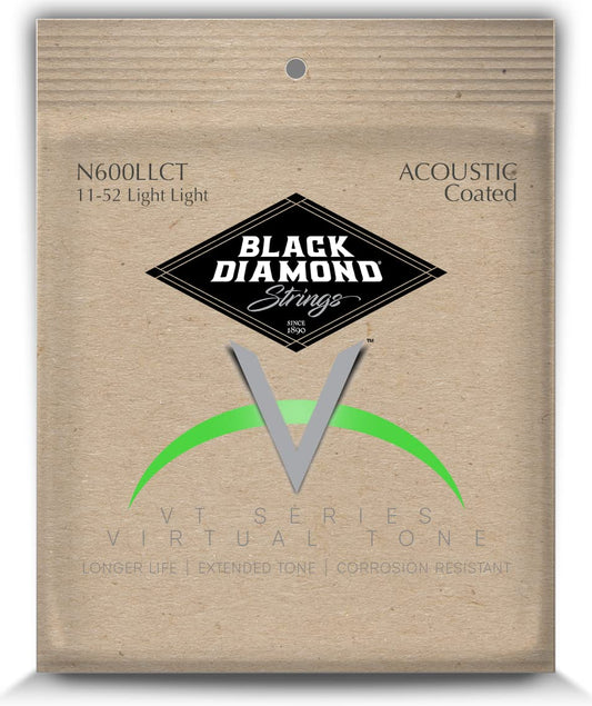 Black Diamond Strings® N600LLCT Acoustic Clear Coat Phos LL .011P.015P.022PB.032PB.042PB.052PB