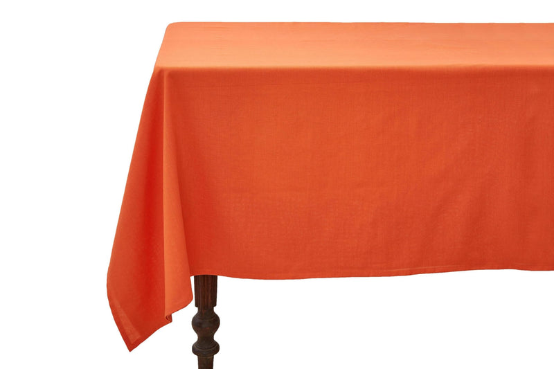 Coucke 100% Cotton Table Cloth, 70-Inches by 118-Inches, Burnt Orange