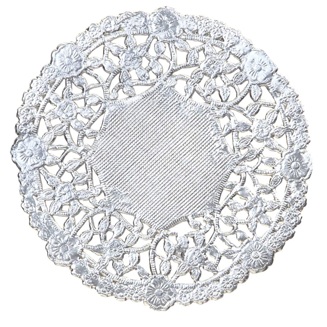 Hygloss Products 12 Inch Silver Foil Doilies - Round Doilies Made in the USA, 12 Pack