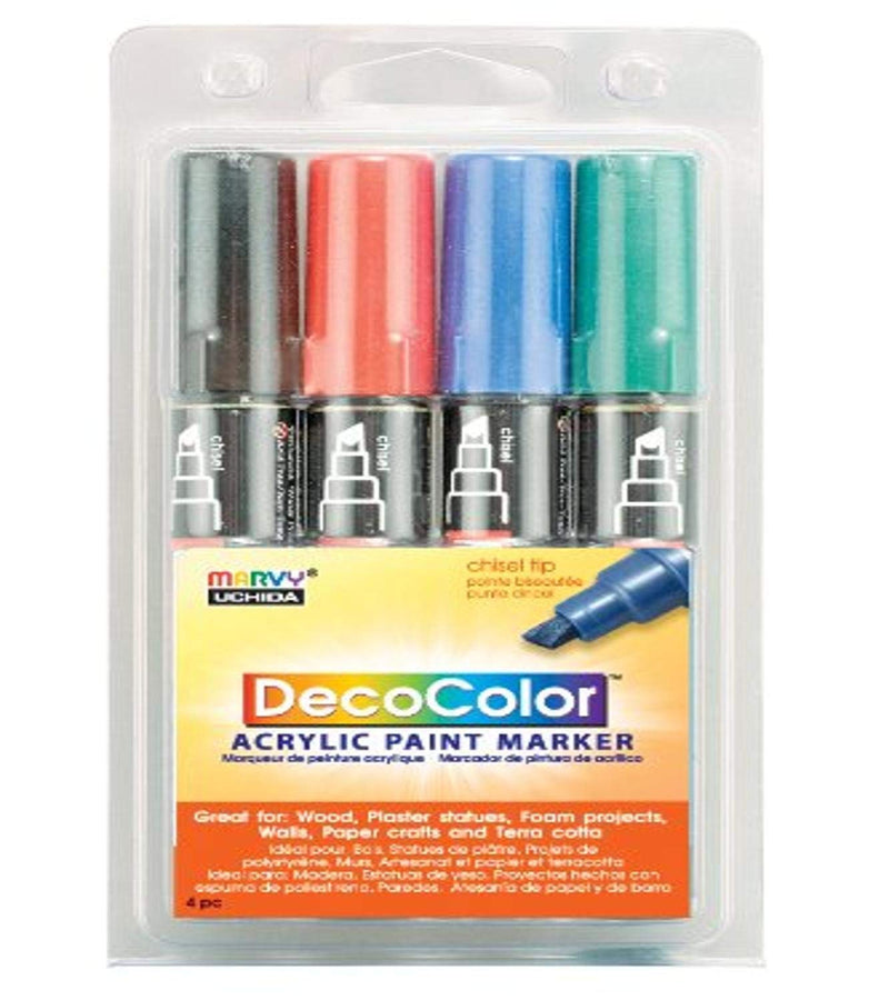 Uchida 315-4A 4-Piece Primary Decocolor Acrylic Set