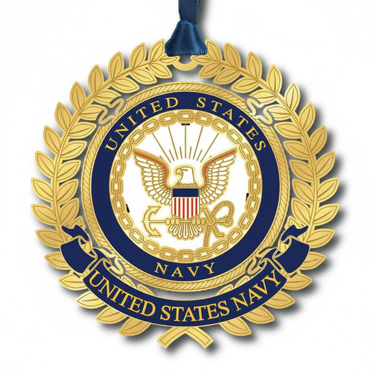 Beacon Design ChemArt United States Navy Logo Ornaments