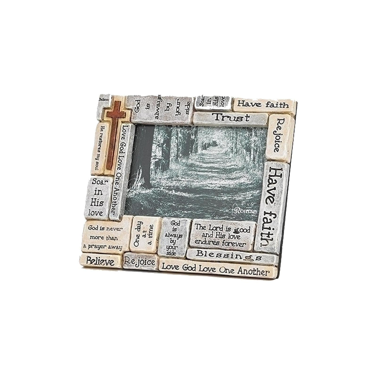 Roman Picture Frame, 7" H, grey