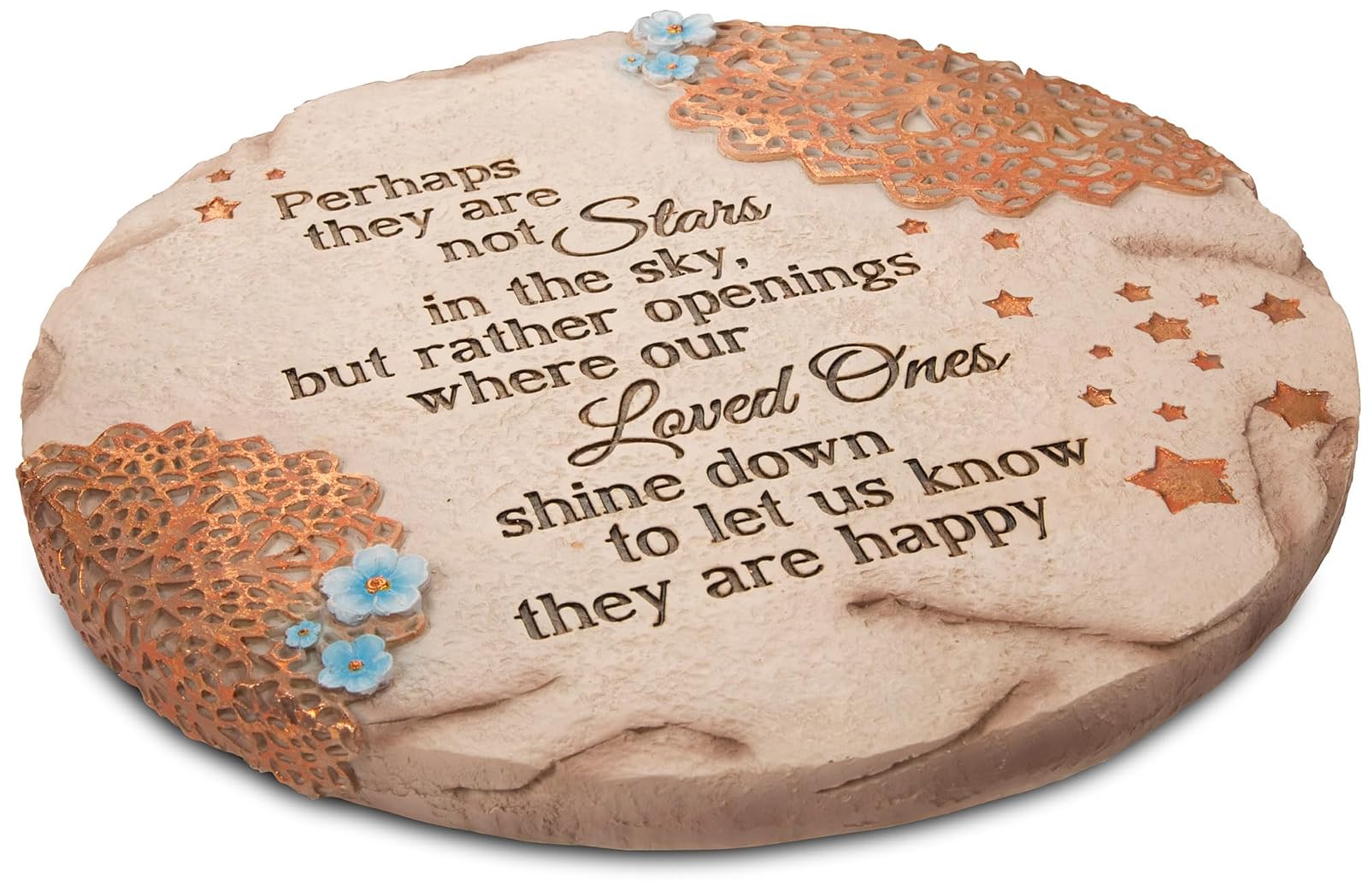 Pavilion Gift Company 19058 Light Your Way Memorial Garden Stone 10-Inch Stars in The Sky
