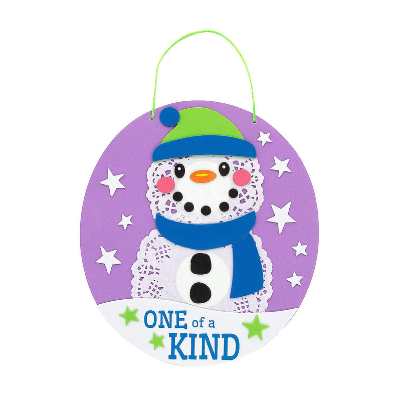 Fun Express Doily Snowman Sign Craft Kit - Craft Kits - 6 Pieces
