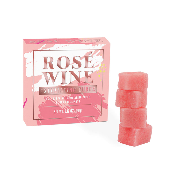 Gift Republic 9-Pack Exfoliating Rosé Wine Scent (9X 10 Gram Cubes), 2.5x2.5x1.6 cm, Pink