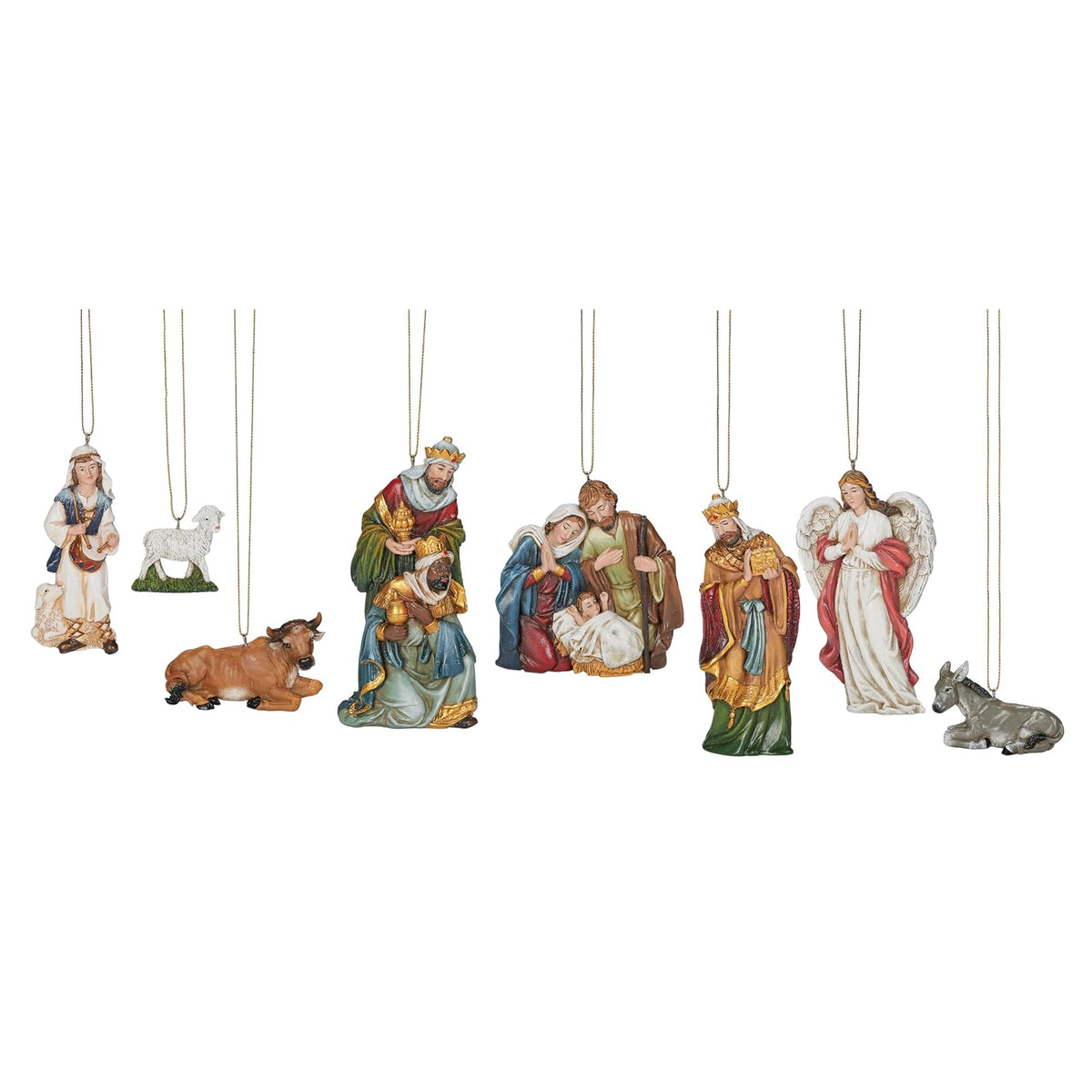 Joseph's Studio Hanging Ornament, Each piece approx. 6" H, Multi Color