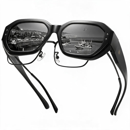 DUCO Sunglasses, common, Shine Black Frame Grey Lens