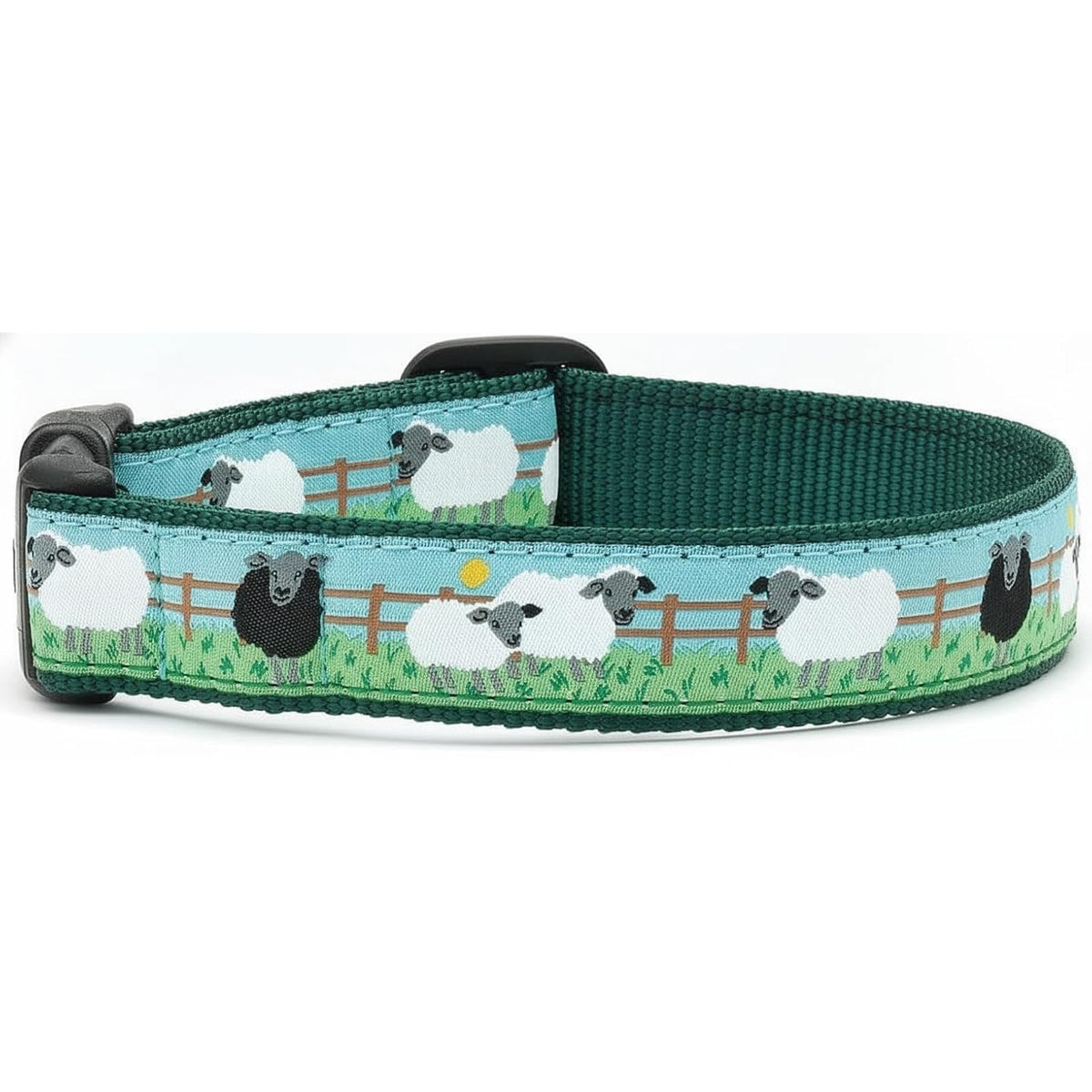 Up Country Animal Collar, Small (1" Wide), Counting Sheep