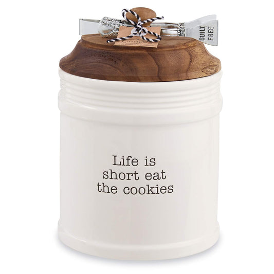 Mud Pie Eat the Cookies Jar, 11 3/4" x 22", Dolomite