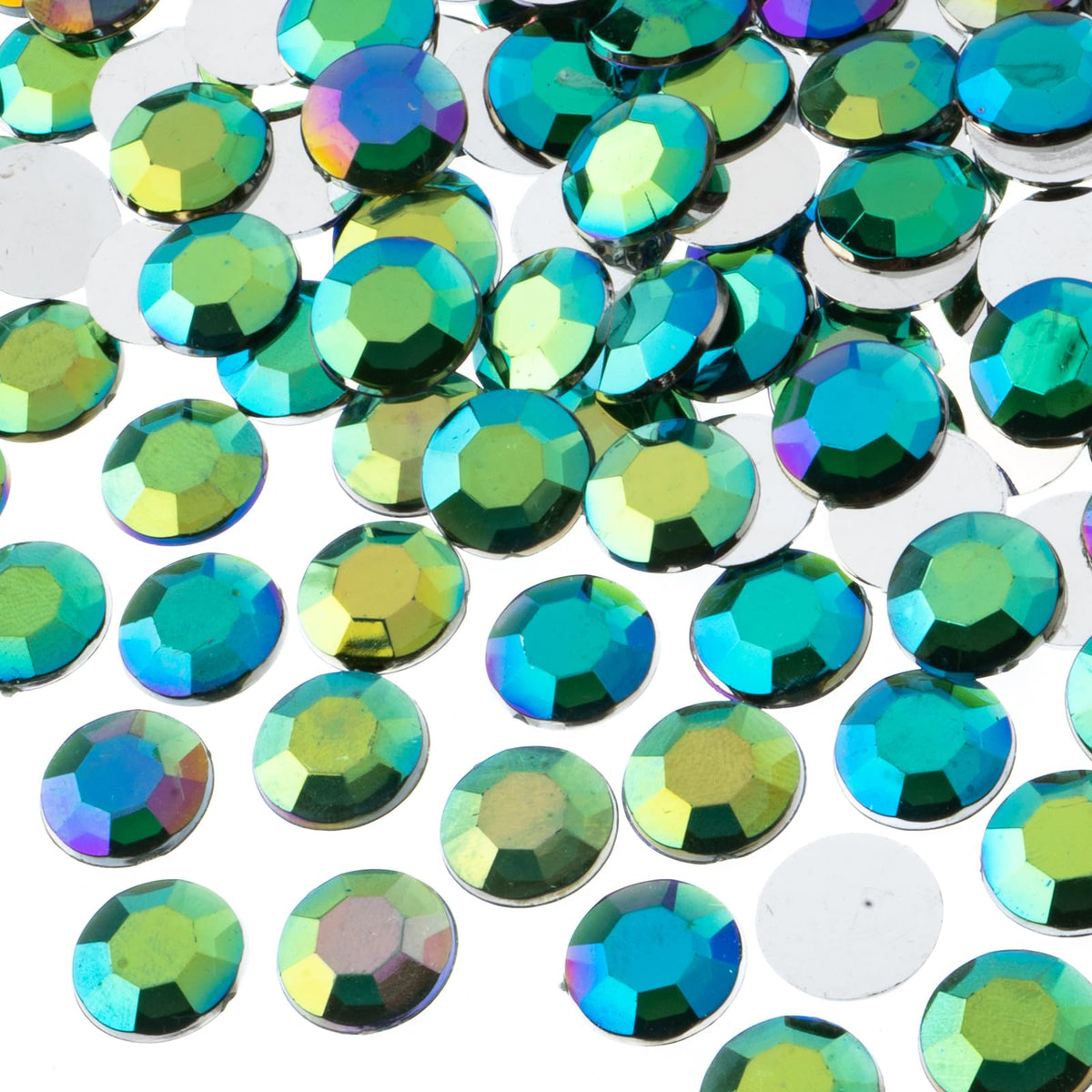 John Bead Craft Bead, 12mm (SS50), Green AB