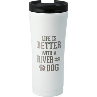 Pavilion Gift Company Drinking Cup, 17 Ounces, White, Black, Silver