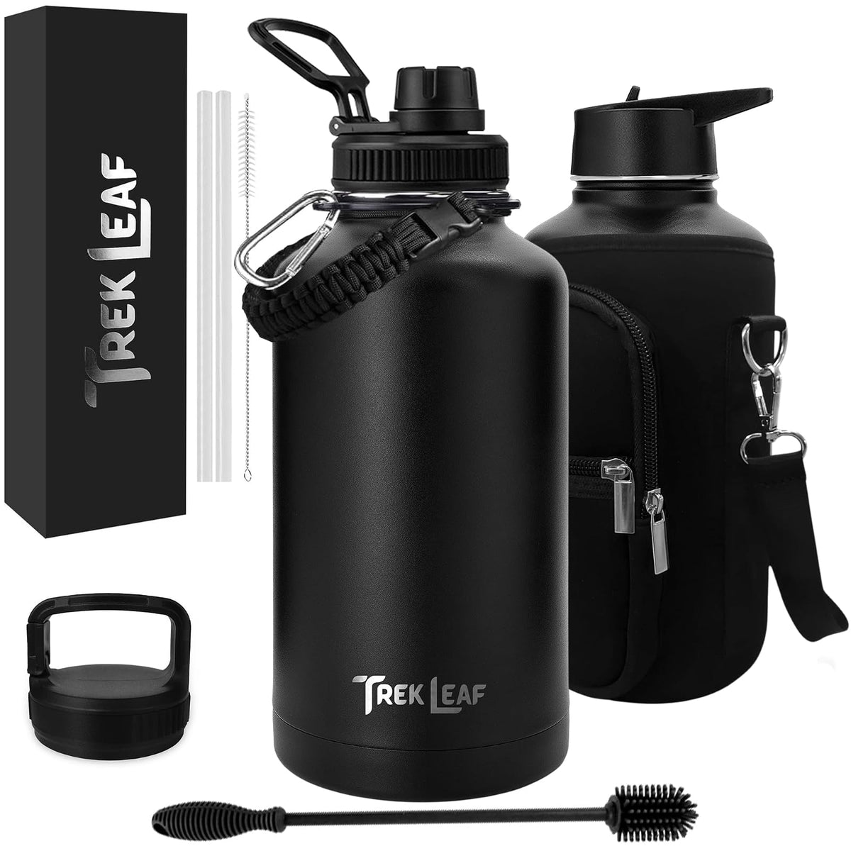 Trek Leaf Bottle, 64 Ounces, Black