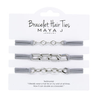 Maya J Hair Tie, 3 Count (Pack of 1), White