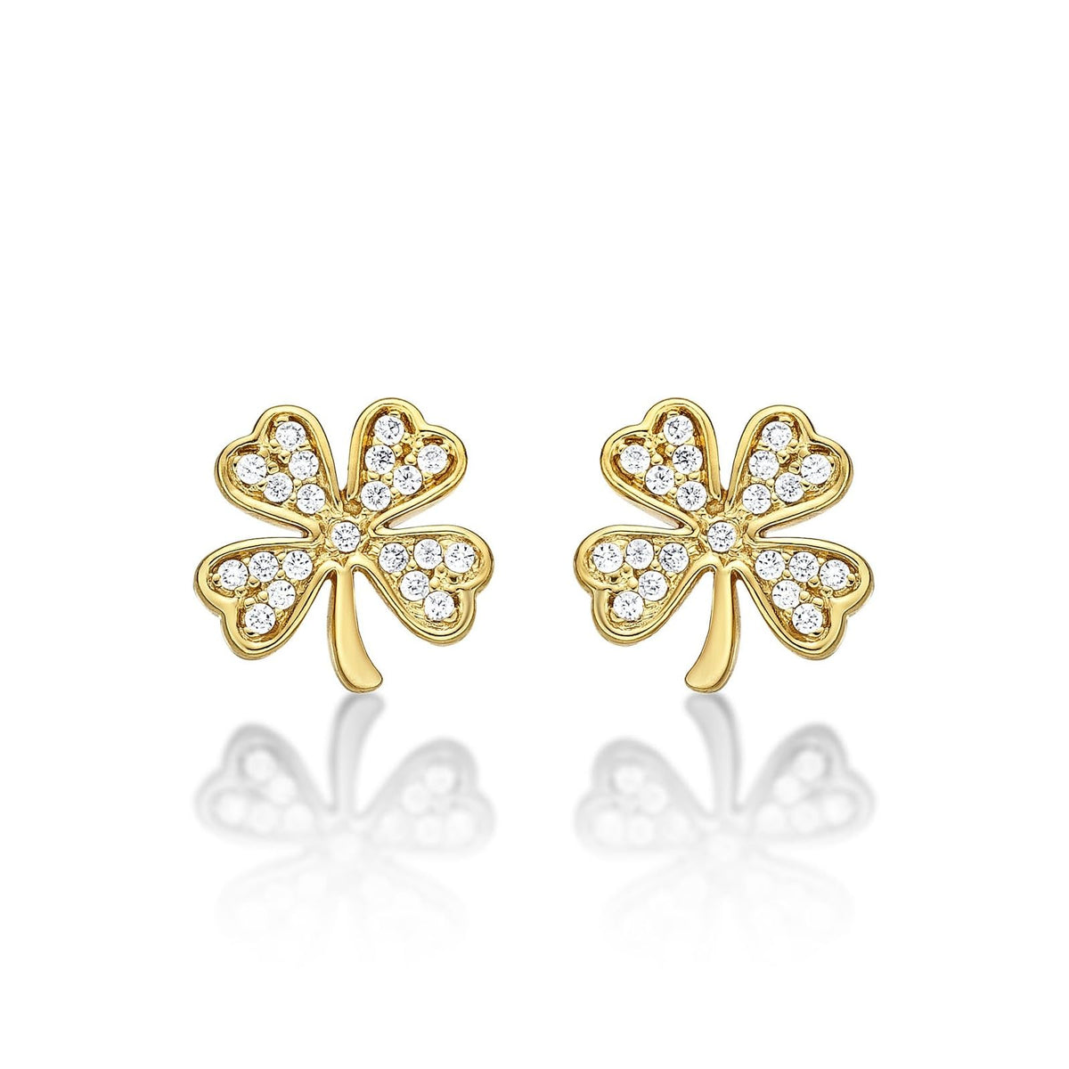 Diamond Treats Earring, 10 mm x 10 mm, Gold