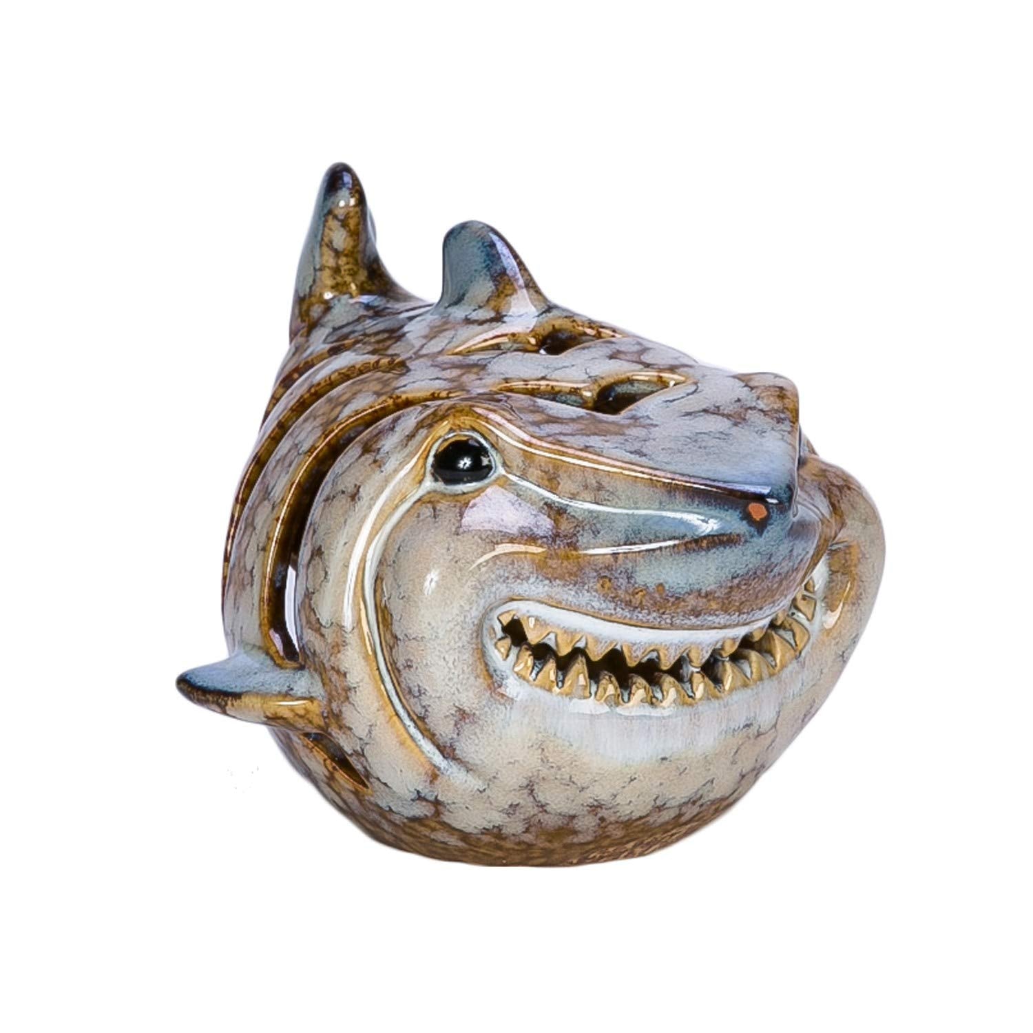 Beachcombers Shark Candle Holder Ceramic by Florida Gifts