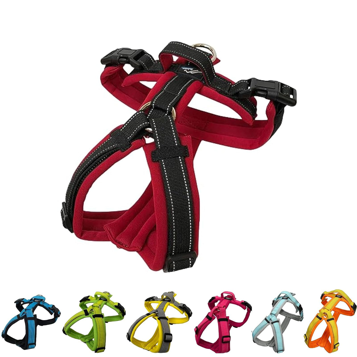 hakusan Animal Harness, L, Red x Black