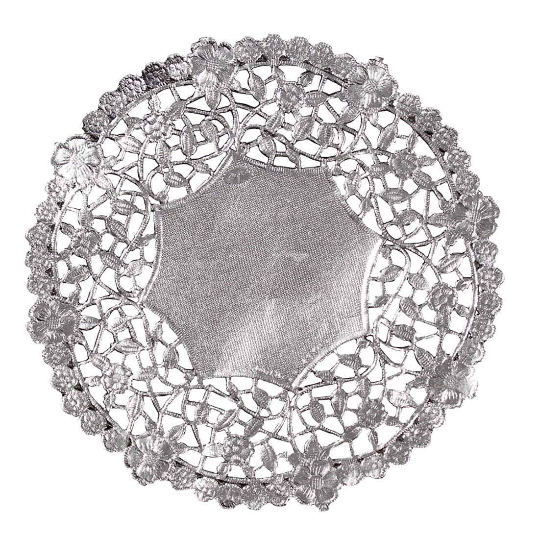 Hygloss Products 6 Inch Silver Foil Doilies - Round Doilies Made in the USA, 12 Pack