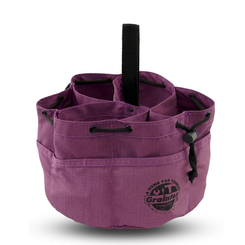 Graintex GB2895 Grab Bag Purple Color Rip-stop Canvas 18 Pockets Drawstring Closure