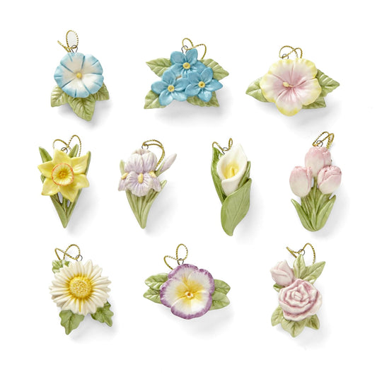 Lenox Ornament Tree - Set of Ornaments (Celebrate Flowers)